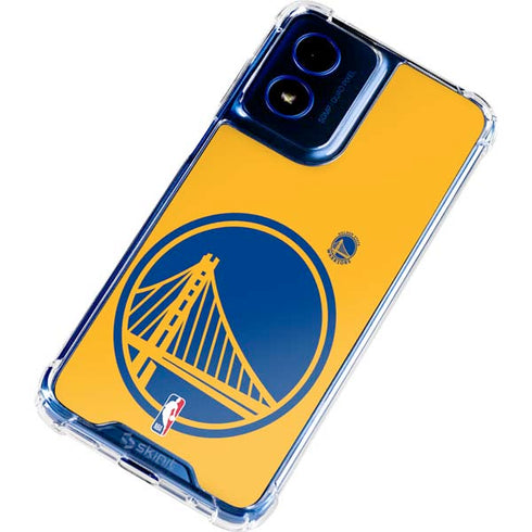NBA Golden State Warriors Large Logo Moto G 5G (2024) Clear Case